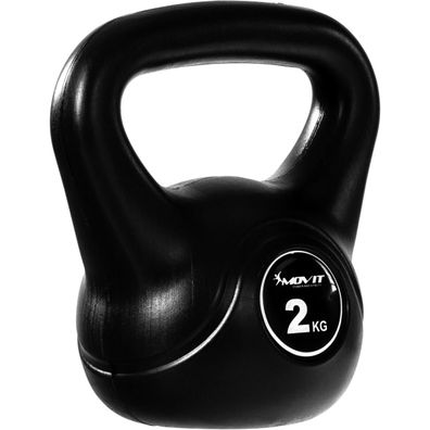 Movit® 2kg Kettlebell Kugelhantel schwarz