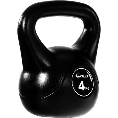 Movit® 4kg Kettlebell Kugelhantel schwarz