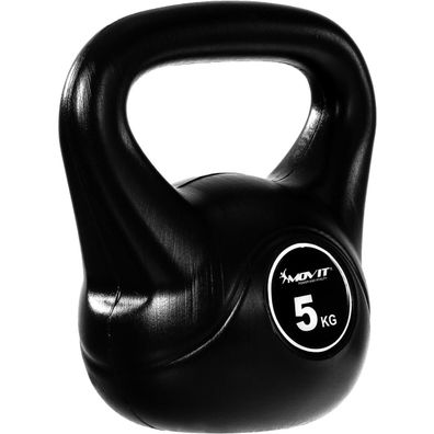 Movit® 5kg Kettlebell Kugelhantel schwarz