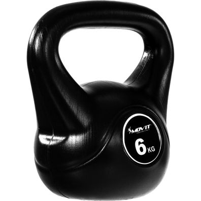 Movit® 6kg Kettlebell Kugelhantel schwarz