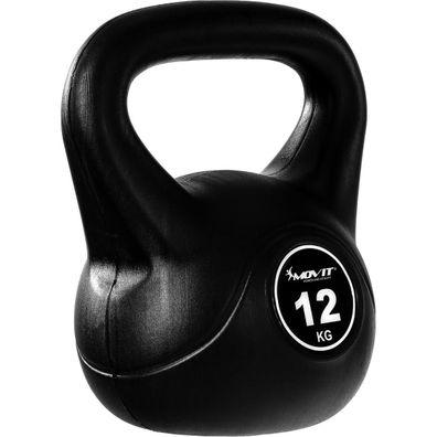 Movit® 12kg Kettlebell Kugelhantel, schwarz