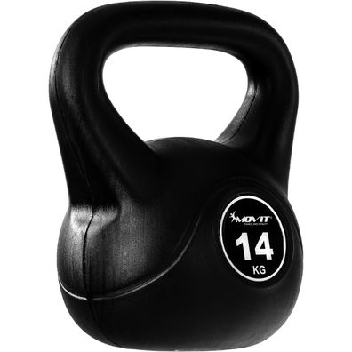 Movit® 14kg Kettlebell Kugelhantel schwarz