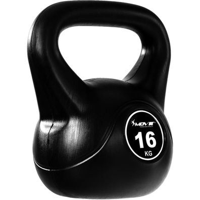 Movit® 16kg Kettlebell Kugelhantel schwarz