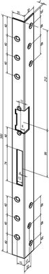 Sicherh.-Winkelschließbl.312 L.500mm S.3mm STA geschliffen verz. DIN L ASSA ABLOY