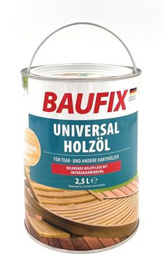 2,5L BAUFIX Universal Holzöl Douglasie Holz UV Möbel Terrassen für Teak (6,8€/L)