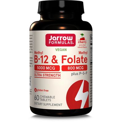 Jarrow Formulas, Methyl B-12 5000 mcg & Methyl Folate 800 mcg plus Pyridoxal-5-Pho