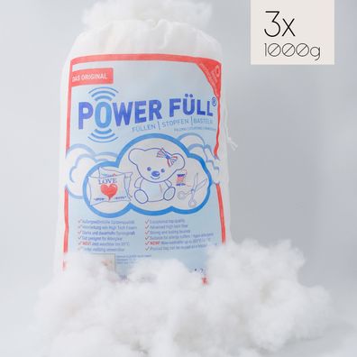 Power Füll Füllwatte 3kg 3X 1KG 3KG Ökotex antiallergisch waschbar 95°C hochflausc