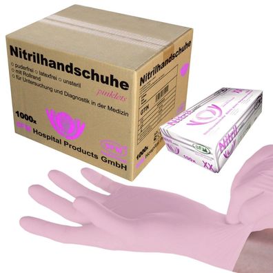 SFM ® Pinklets : S Nitrilhandschuhe puderfrei F-tex pink (1000)