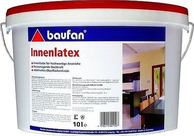 10L Baufan Innenlatex weiß