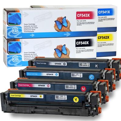 D&C TonerSet für HP Color LaserJet Pro M254dw, 4 Farbtoner kompatibel zur HP Toner