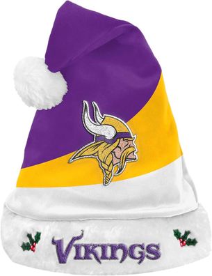 Foco NFL Minnesota Vikings 2021 Santa Claus Hat Weihnachtsmann Mütze