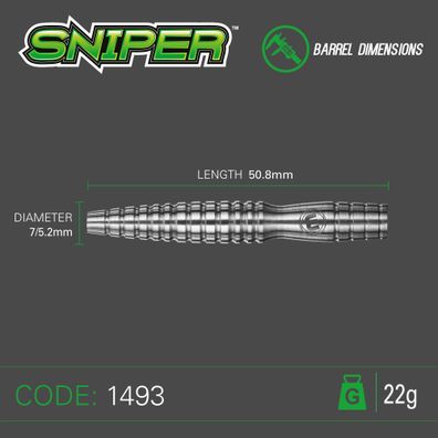 Steeldart Winmau Sniper 1493 (1008) - 22 g