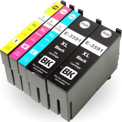 5 Tinten Set kompatibel Epson T3596, 35XL für Epson WorkForce Pro WF-4720DWF,