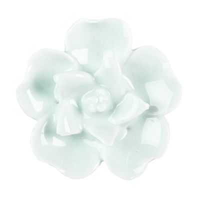 Clayre & Eef Türknauf Ø 4 cm Grün Keramik Blume (Gr. Ø 6x3 cm)