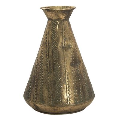 Clayre & Eef Vase Ø 27x38 cm Kupferfarbig Metall Rund (Gr. Ø 27x38 cm)