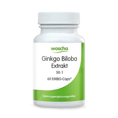 Ginkgo Biloba Extrakt 50:1, 60 Kapseln - Podo Medi