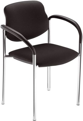 Nowy Styl WCS08-002Z-AA Besucherstuhl STYL4L-ARM-CRC - inkl. Armlehnen schwarz