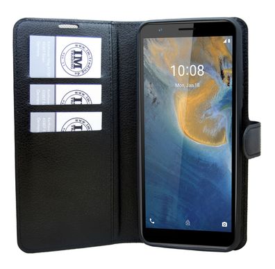 Buch Tasche "Fancy" kompatibel mit ZTE BLADE A52 Handy Hülle Etui Brieftasche