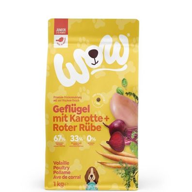 WOW Dog Minis Junior Geflügel 12 x 1 kg (12,49€/kg)