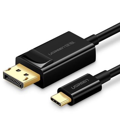 Ugreen unidirektionales USB Typ C auf Display Port 4K 1,5 m Schwarz (MM139) Adapte