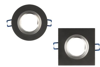 LED line® Rund/Eckig GU10 Einbauleuchte Einbauspot Ø75mm Bohrloch Glas inkl. GU10