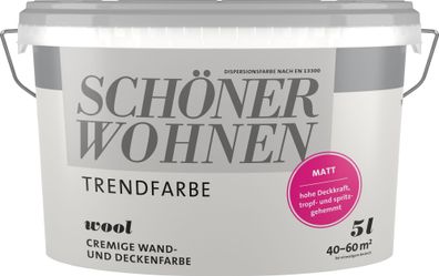 5L Schöner Wohnen -Trend Wandfarbe matt Wool