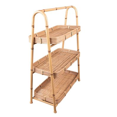 Clayre & Eef Regal 50x23x70 cm Braun Rattan (Gr. 50x23x70 cm)