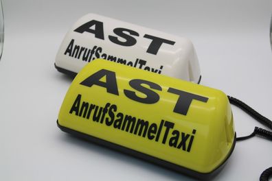 Dachschild, Dachzeichen un-/ beleuchtet AST AnrufSammelTaxi bis 240kmh mit TÜV