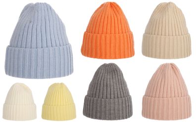 Wintermütze warm Winter Mütze Strick-Mütze Beanie-Mütze One-Size Herren Damen Unisex