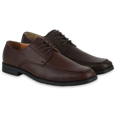 VAN HILL Herren Klassische Schnürer Elegante Basic Schnür-Schuhe 840730