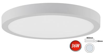 36W LED Deckenleuchte 2500 Lumen Ø400 mm Lampe Rund Decke Beleuchtung