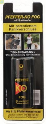 Tierabwehrspray Pfeffer-ko FOG 40ml m. Gürtelclip Spraydose Ballistol