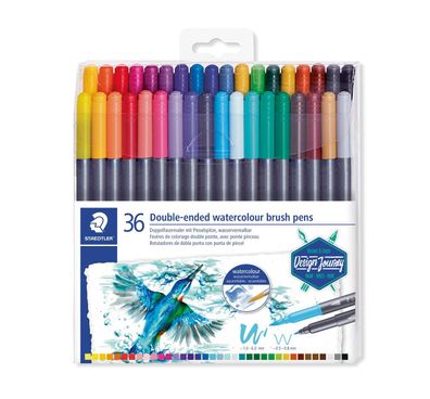 Staedtler® 3001 TB36 Fasermaler marsgraphic duo 36 Farben sortiert