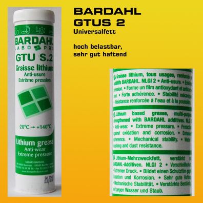 Bardahl GTUS 2 Universalfett - 400 g Kartusche