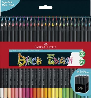 FABER-CASTELL 116450 Black Edition Bunstift - 50er Kartonetui(S)