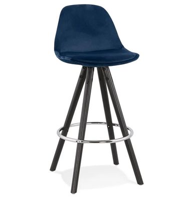 Kokoon Design Barhocker Franky Mini 65 Blau und Schwarz Tiefschwarz Blau