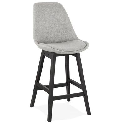 Kokoon Design Barhocker Qoop Mini Grau und Schwarz Tiefschwarz Grau