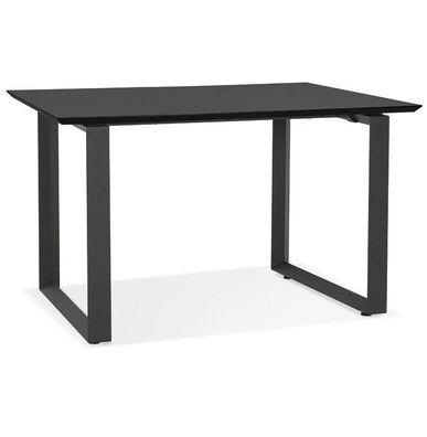 Kokoon Design Schreibtisch Clemence Holz Schwarz 130 cm Schwarz Tief