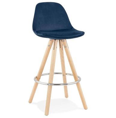 Kokoon Design Barhocker Franky Mini 65 Blau und Natur Naturbelassen Blau