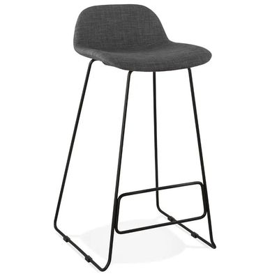 Kokoon Design Barhocker Vancouver Dunkelgrau und Schwarz Tiefschwarz Dunkelgrau