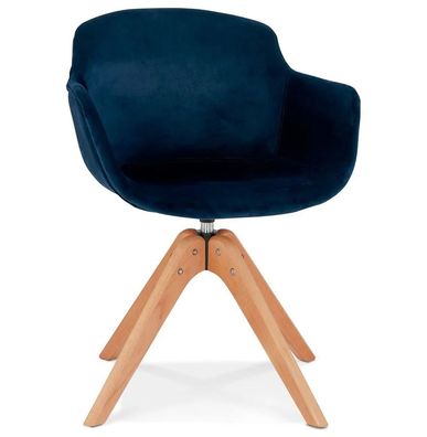 Kokoon Design Sessel Marnie Holz Blau Blau