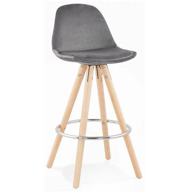 Kokoon Design Barhocker Franky Mini 65 Grau und Natur Grau Naturbelassen