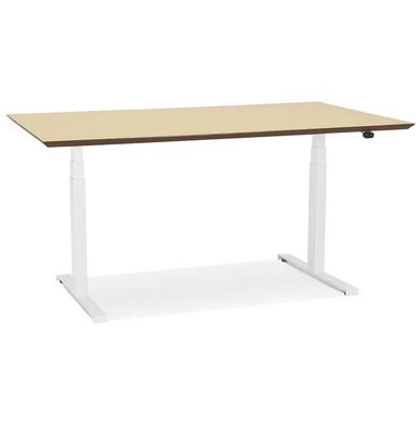 Kokoon Design Schreibtisch Sidebu Holz Natur und Weiß 150 cm Natur