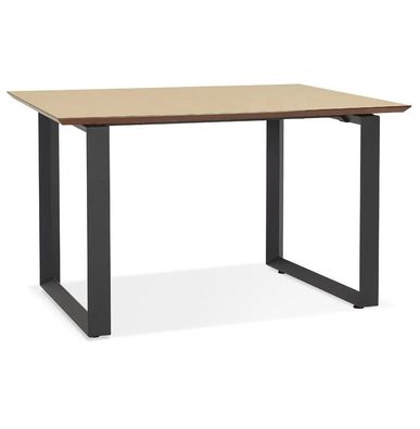 Kokoon Design Schreibtisch Clemence Holz Natur und Schwarz 130 cm Na