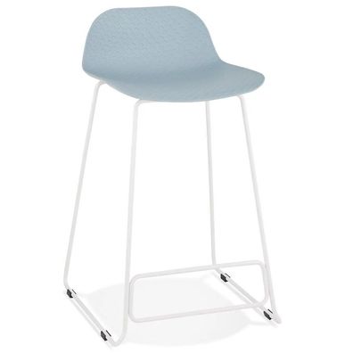 Kokoon Design Barhocker Slade Mini Blau und Weiß Reinweiß Blau