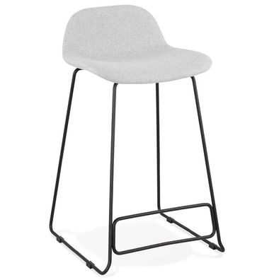 Kokoon Design Barhocker Vancouver Mini Hellgrau und Schwarz Tiefschwarz Hellgrau