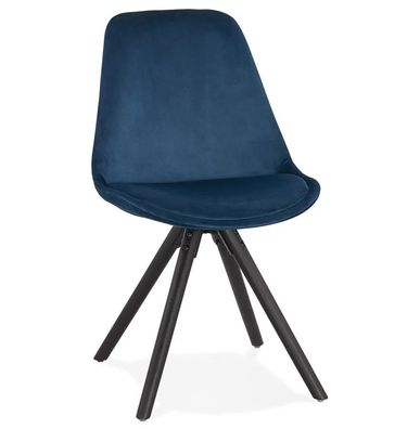 Kokoon Design Stuhl Jones Blau und Schwarz Tiefschwarz Blau
