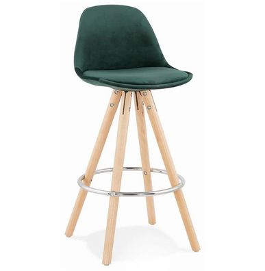 Kokoon Design Barhocker Franky Mini 65 Grün und Natur Naturbelassen Grün