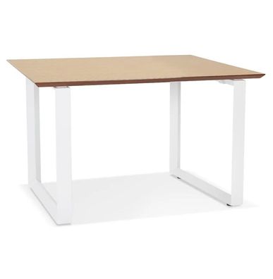 Kokoon Design Schreibtisch Clemence Holz Natur und Weiß 130 cm Reinw