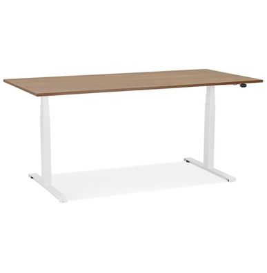 Kokoon Design Schreibtisch Droide Holz Wallnuss und Weiß 160 cm Rei